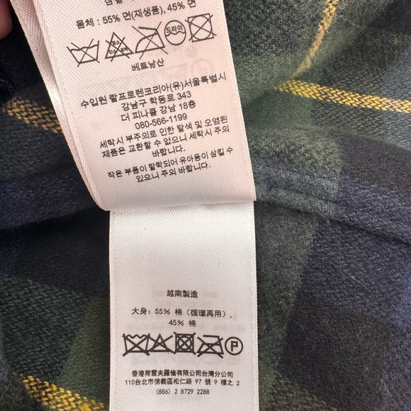 Polo Ralph Lauren Green and Blue Plaid Fringe Midi Shirt Dress,  Size 2 NWOT - Picture 15 of 16